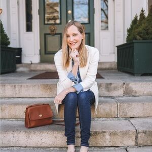 J. Crew Sophie Sweater Blazer Ivory